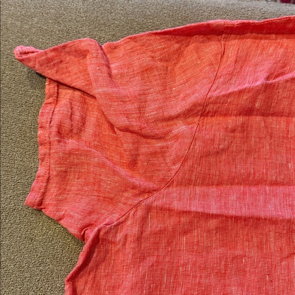 Flax Women’s 100% Linen V-Neck Top Shirt Size Medium (TD) - Picture 2 of 6